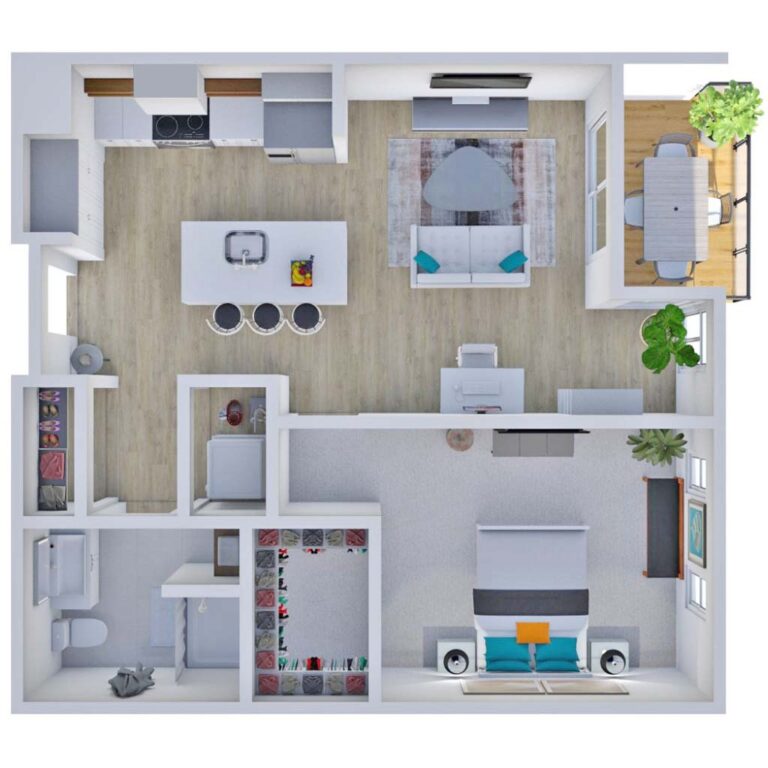 HKS The District Riverside Residences 3D Floor Plans 1G