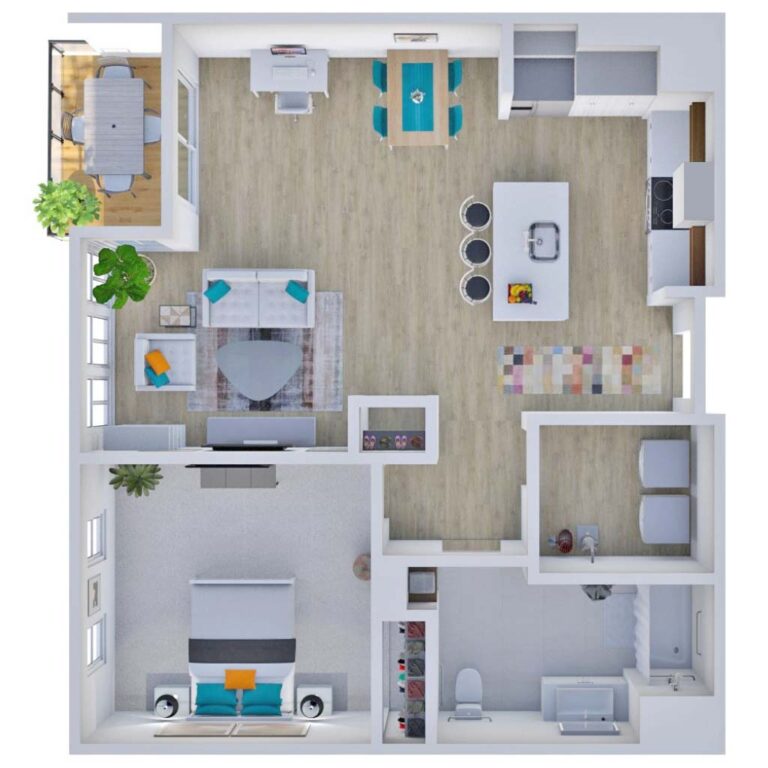 HKS The District Riverside Residences 3D Floor Plans 1Q