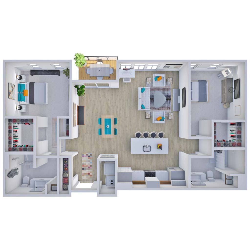 HKS The District Riverside Residences 3D Floor Plans 2D