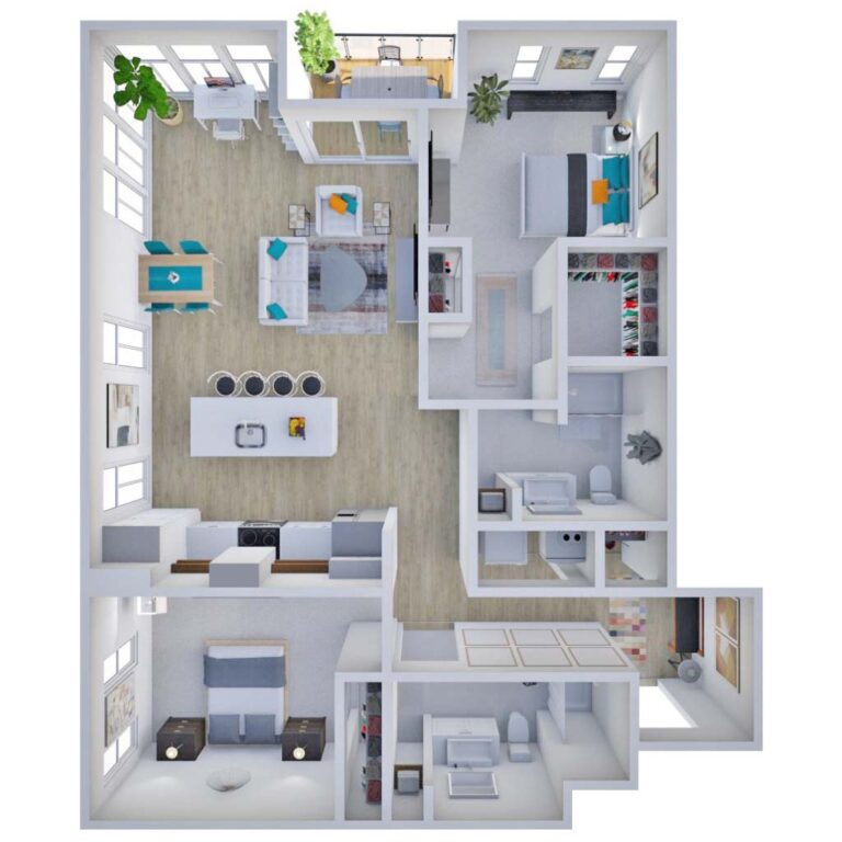 HKS The District Riverside Residences 3D Floor Plans 2I