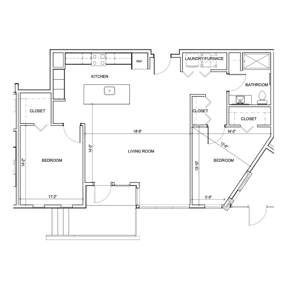 apartment floor plan style 1I the district west bend