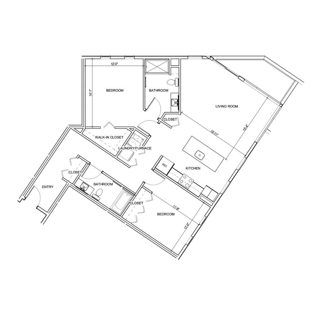 apartment floor plan style 2L the district west bend